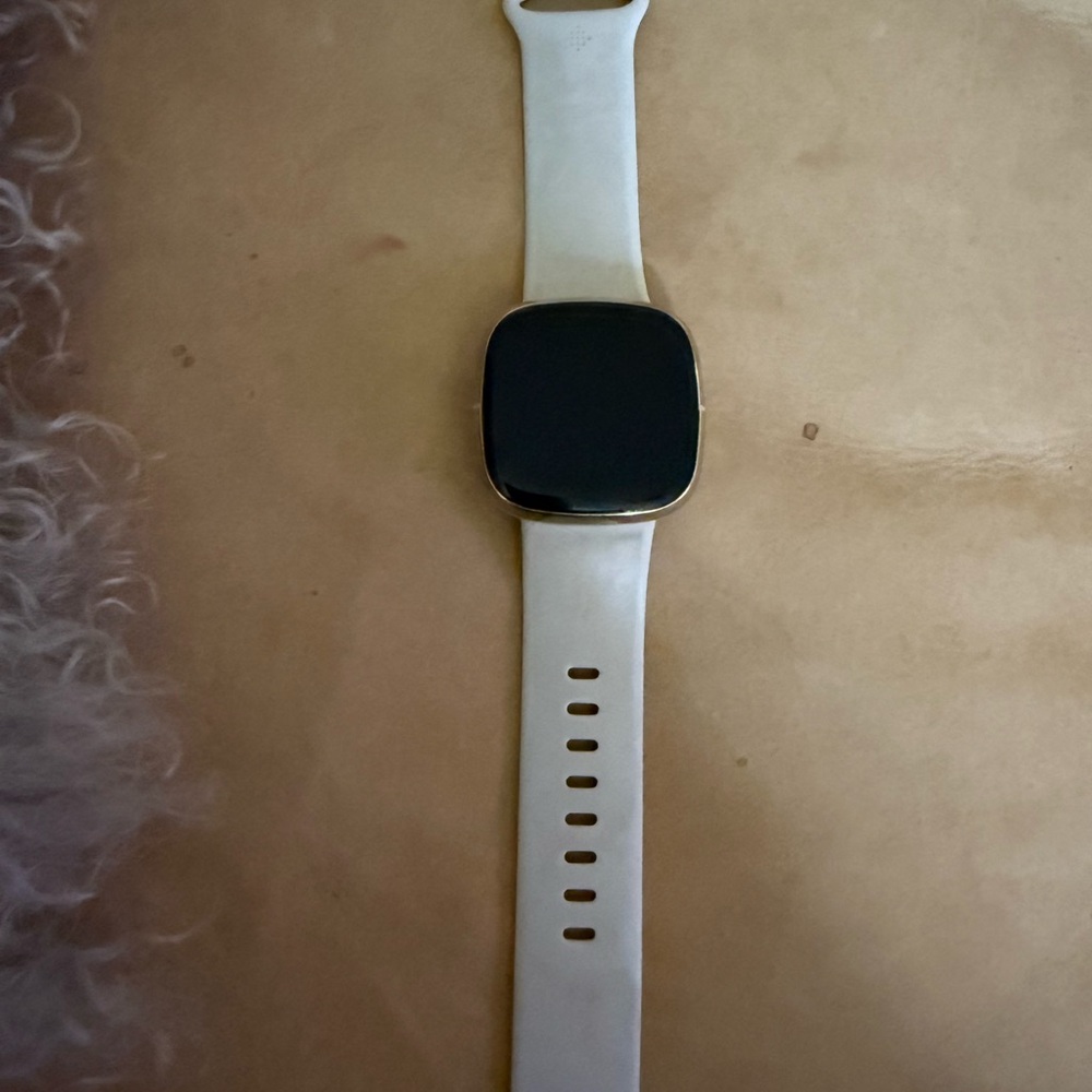 Smart Fitbit Fitness Watch with Cream Band